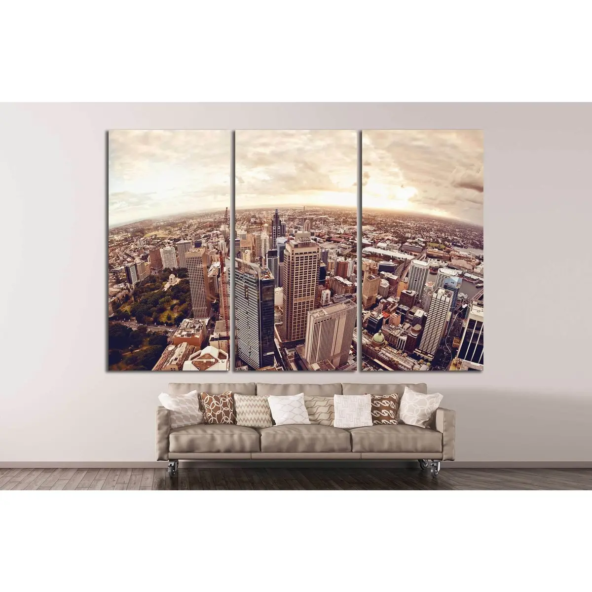 Aerial View Of Downtown Sydney, Australia №1130 Ready To Hang Canvas Print 5
