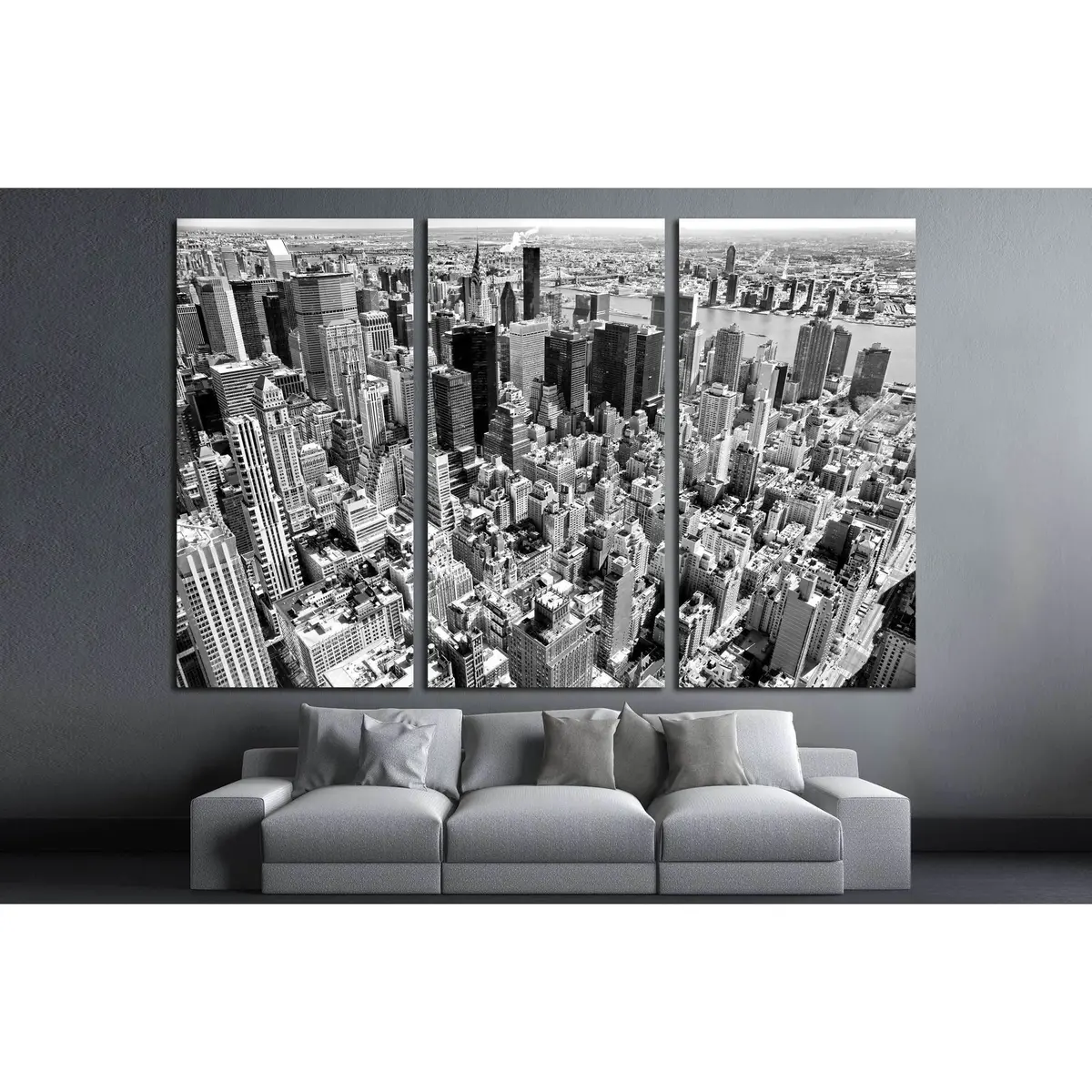 Aerial View Of Manhattan, New York City. Usa. №2621 Ready To Hang Canvas Print 5