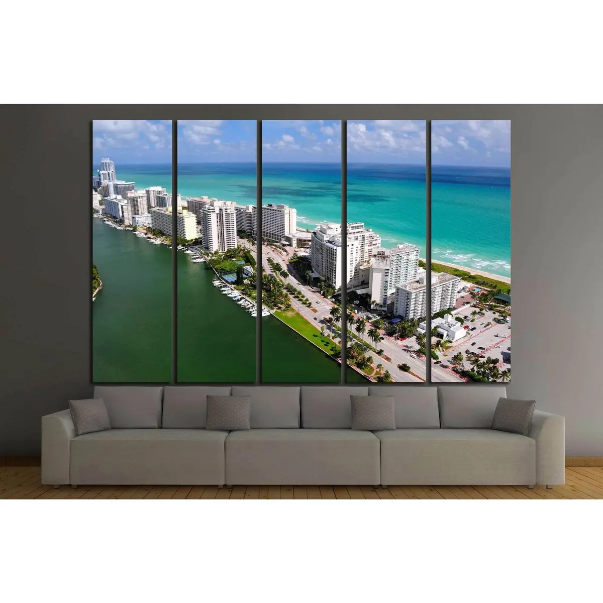 Miami South Beach Aerial Canvas Print – Ready-to-Hang Wall Art - Image 3