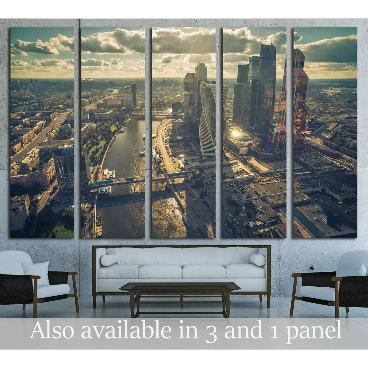 Vintage Aerial Photograph of Moscow #2982 — Ready-to-Hang Canvas Wall Art