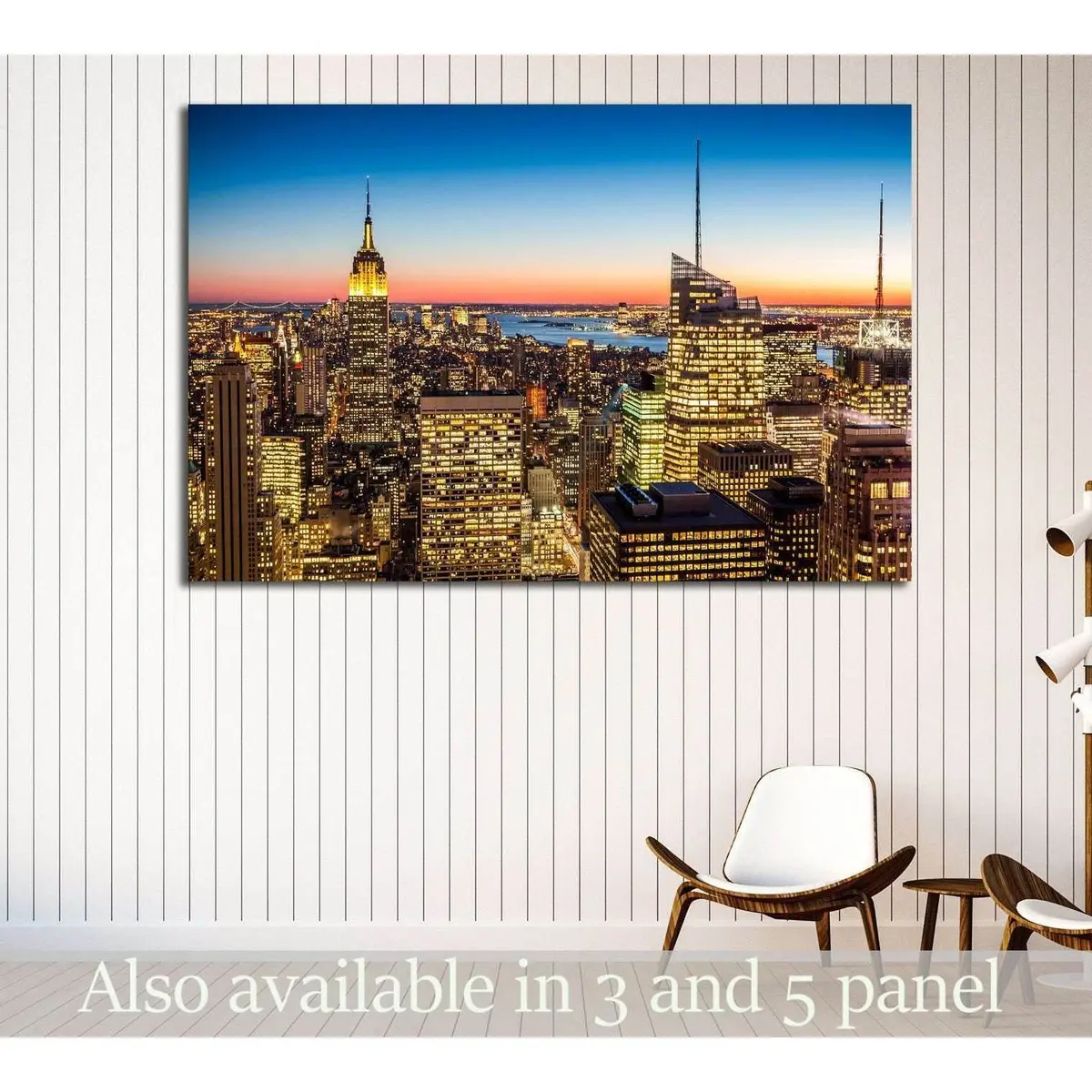 Aerial View Of New York City In The Usa №2044 Ready To Hang Canvas Print 1