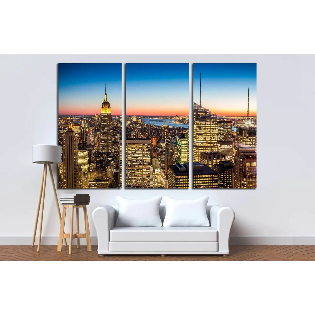 Aerial View Of New York City In The Usa №2044 Ready To Hang Canvas Print 5