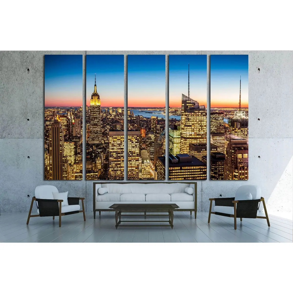 Panoramic Aerial NYC Canvas Wall Art – Ready-to-Hang Print #2044 - Image 3