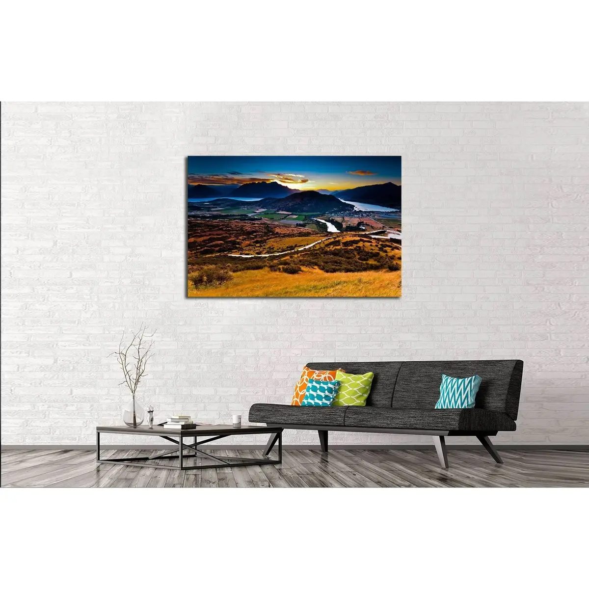 Aerial View Of Queenstown, New Zealand №2503 Ready To Hang Canvas Print 3