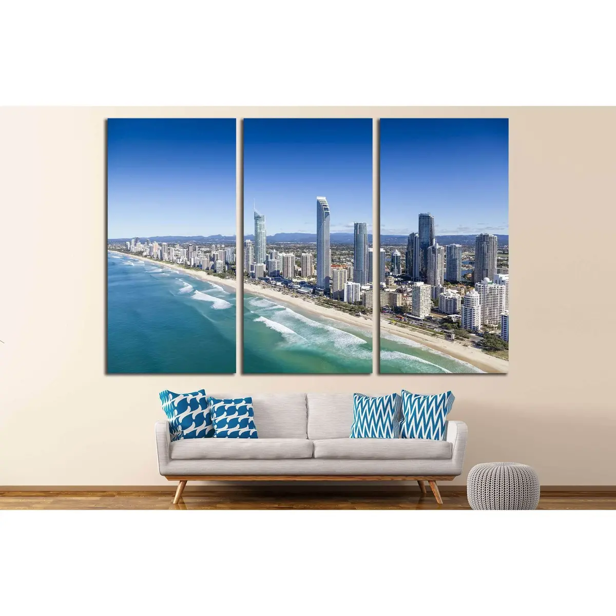 Aerial View Of Surfers Paradise On The Gold Coast, Queensland, Australia №2253 Ready To Hang Canvas Print 5
