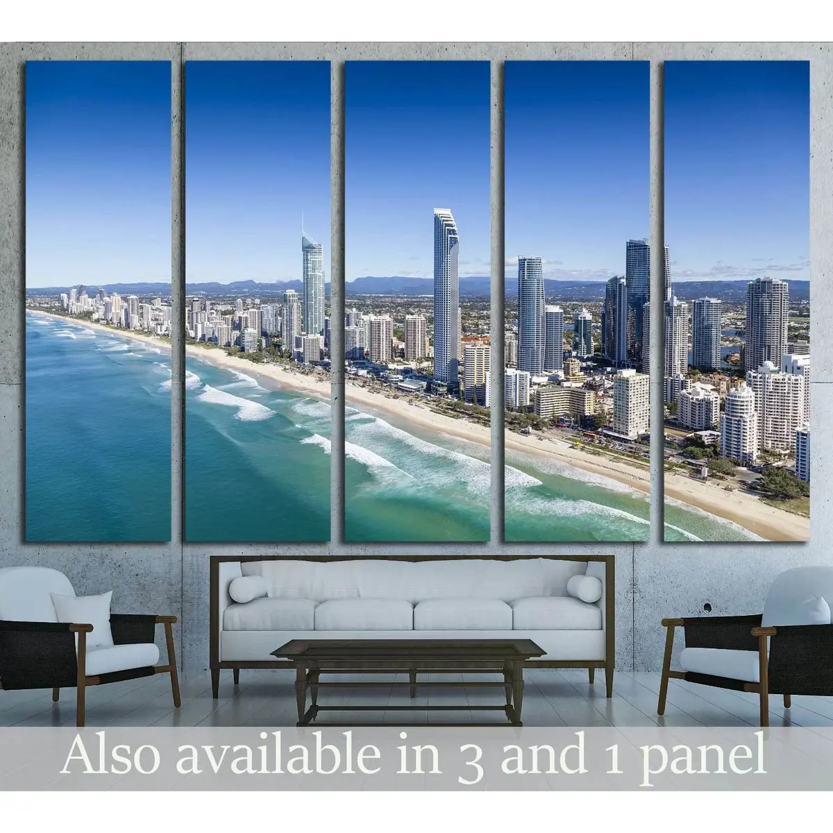 Aerial View of Surfers Paradise, Gold Coast — Premium Ready-to-Hang Canvas Art