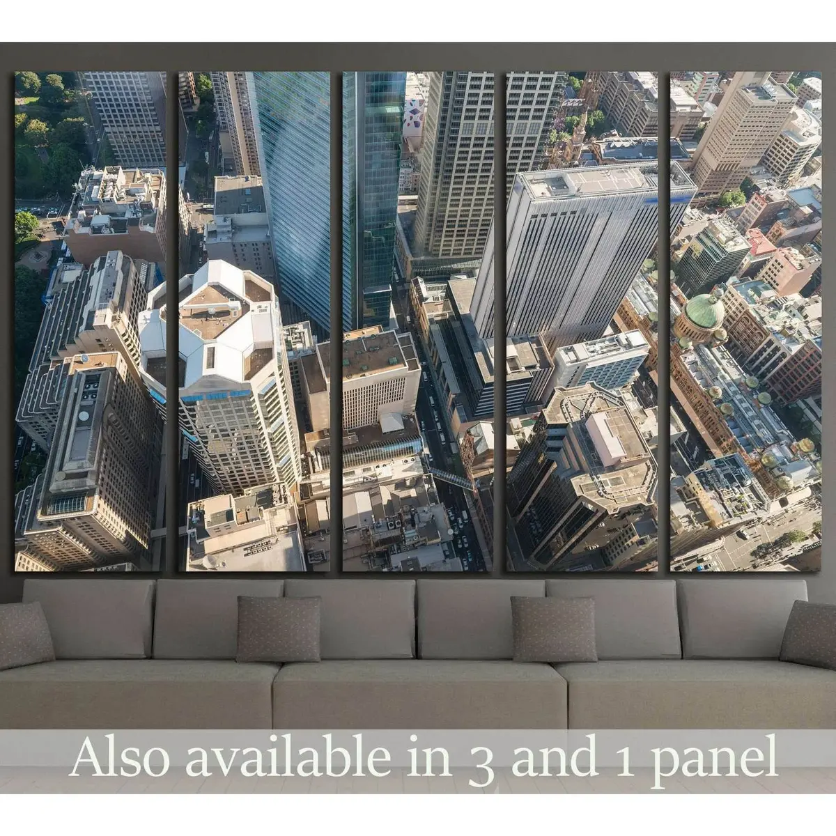 Sydney Skyline Aerial Canvas Print №1193 – Ready-to-Hang Wall Art