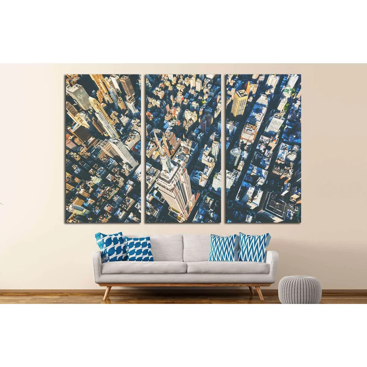 Aerial View Of The Skyscrapers Of Midtown Manhattan New York City №2014 Ready To Hang Canvas Print 5
