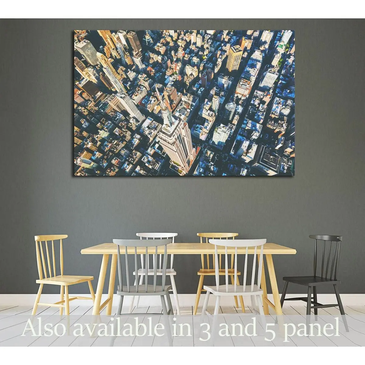 Aerial View Of The Skyscrapers Of Midtown Manhattan New York City №2014 Ready To Hang Canvas Print 1