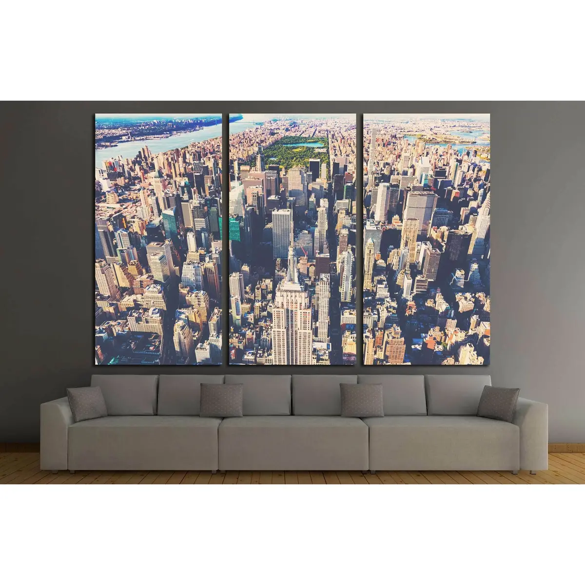 Aerial View Of The Skyscrapers Of Midtown Manhattan New York City №2324 Ready To Hang Canvas Print 5