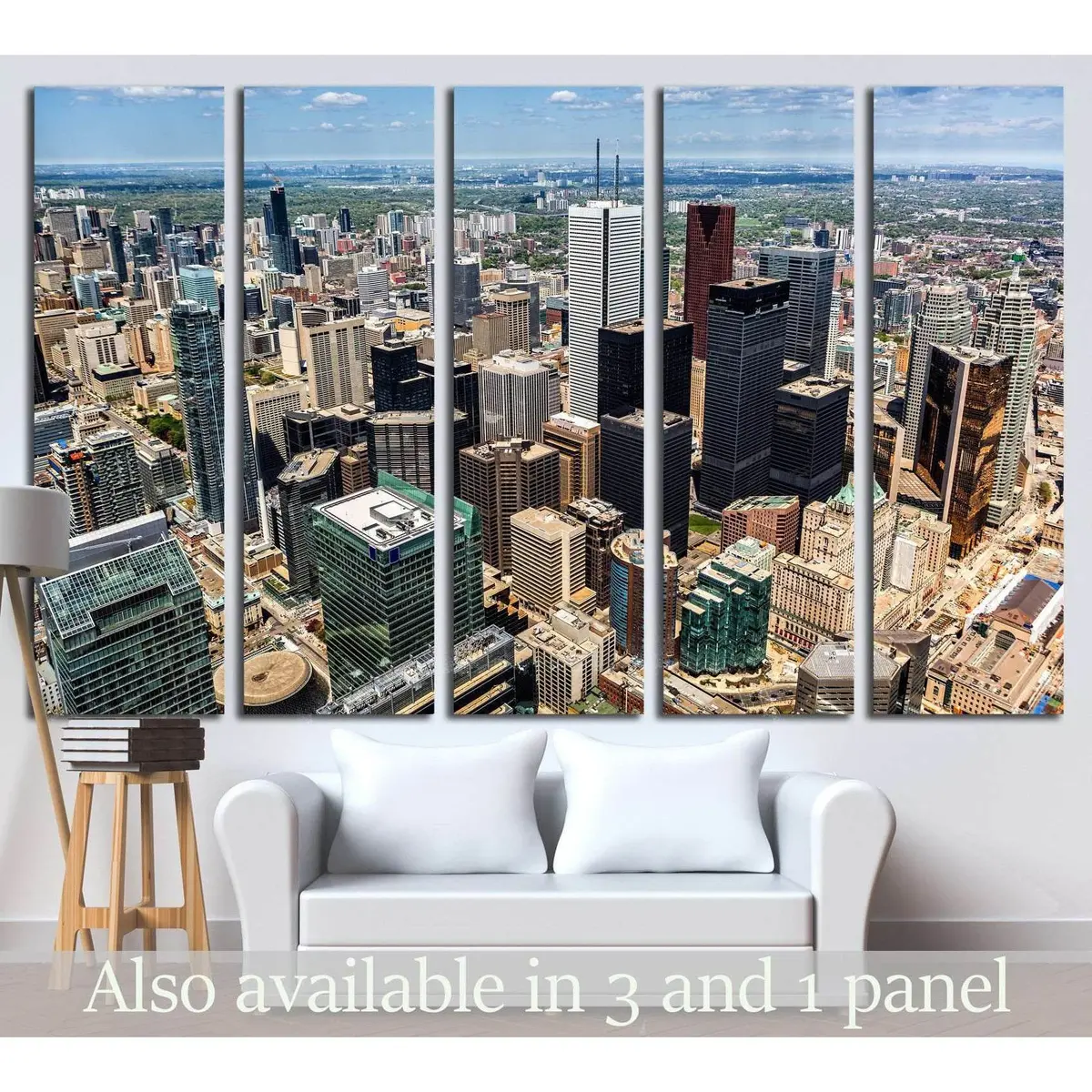 Toronto Skyline Aerial Photograph Canvas Art Print – Ready to Hang