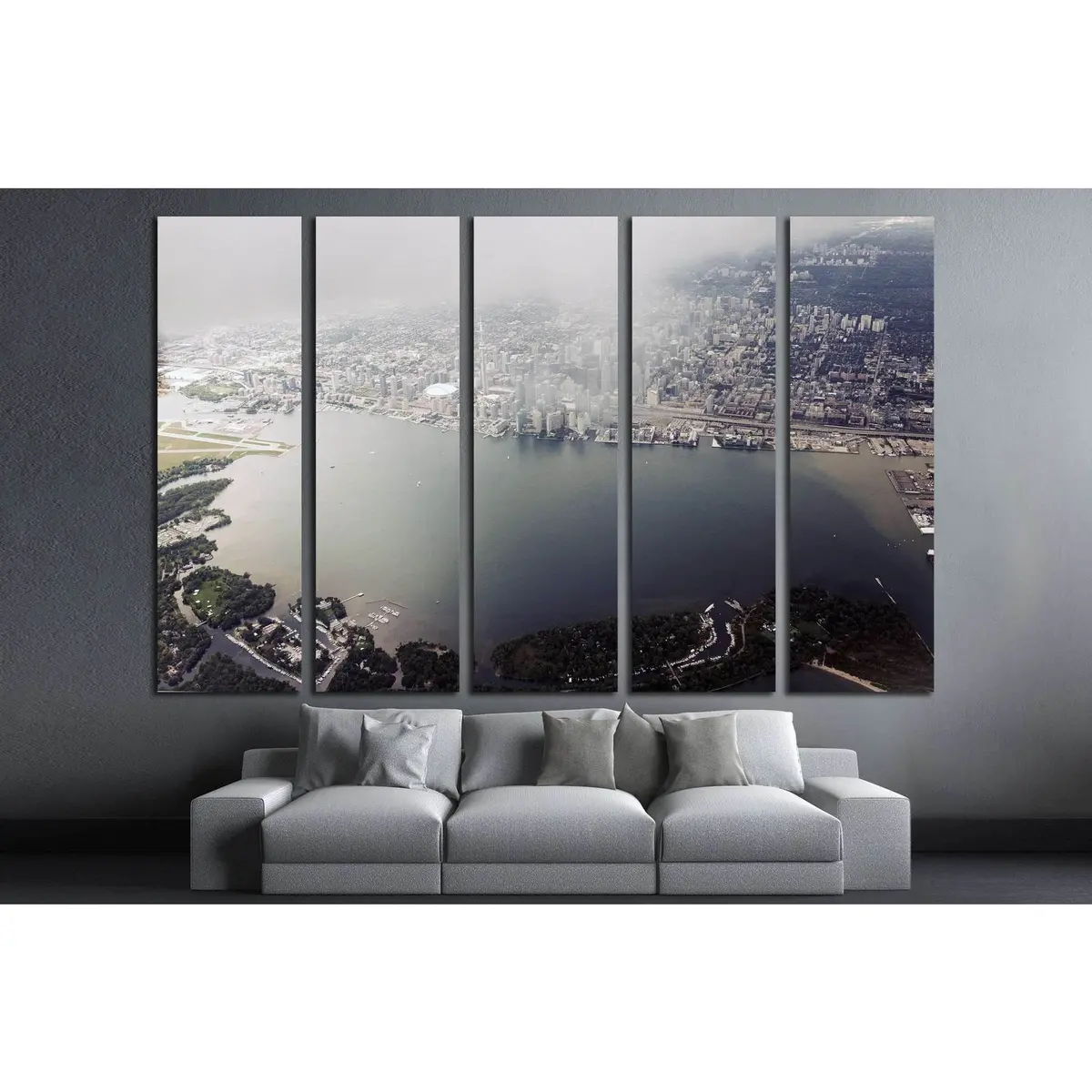Toronto Aerial Cityscape Canvas Wall Art – Ready-to-Hang Print - Image 3