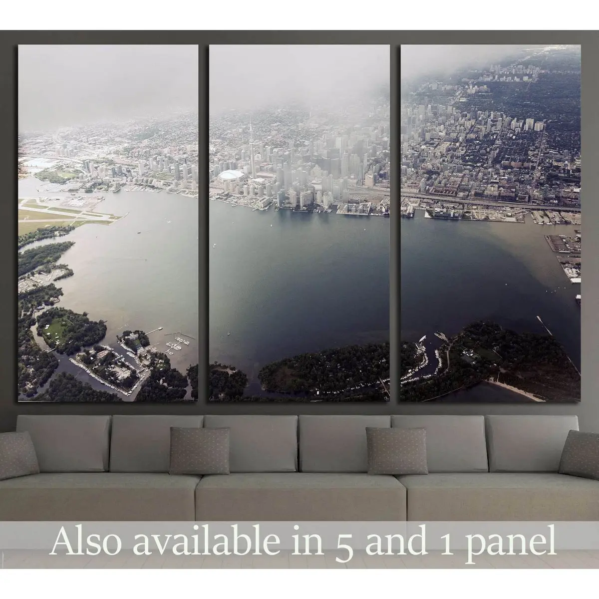 Aerial View Of Toronto. Toronto, Ontario, Canada №2087 Ready To Hang Canvas Print 5