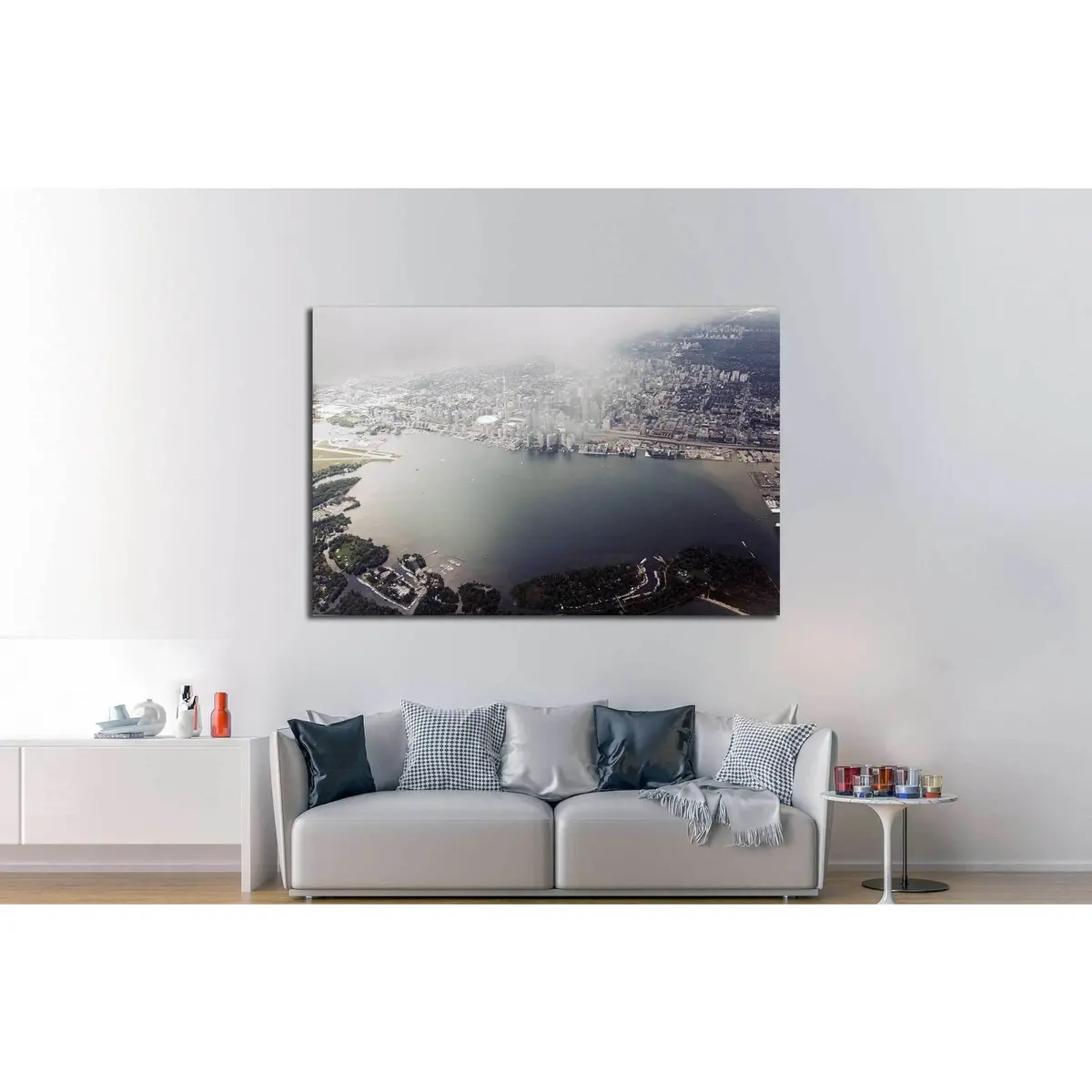 Aerial View Of Toronto. Toronto, Ontario, Canada №2087 Ready To Hang Canvas Print 3