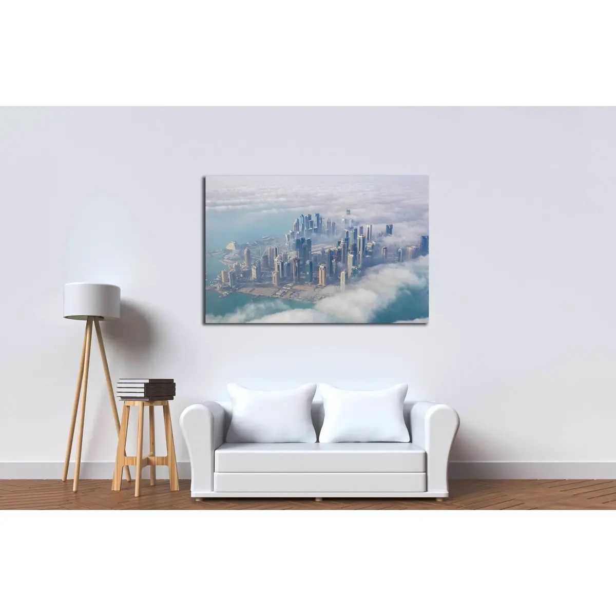 Aerial View On Doha - Capital City Of Qatar №2730 Ready To Hang Canvas Print 3