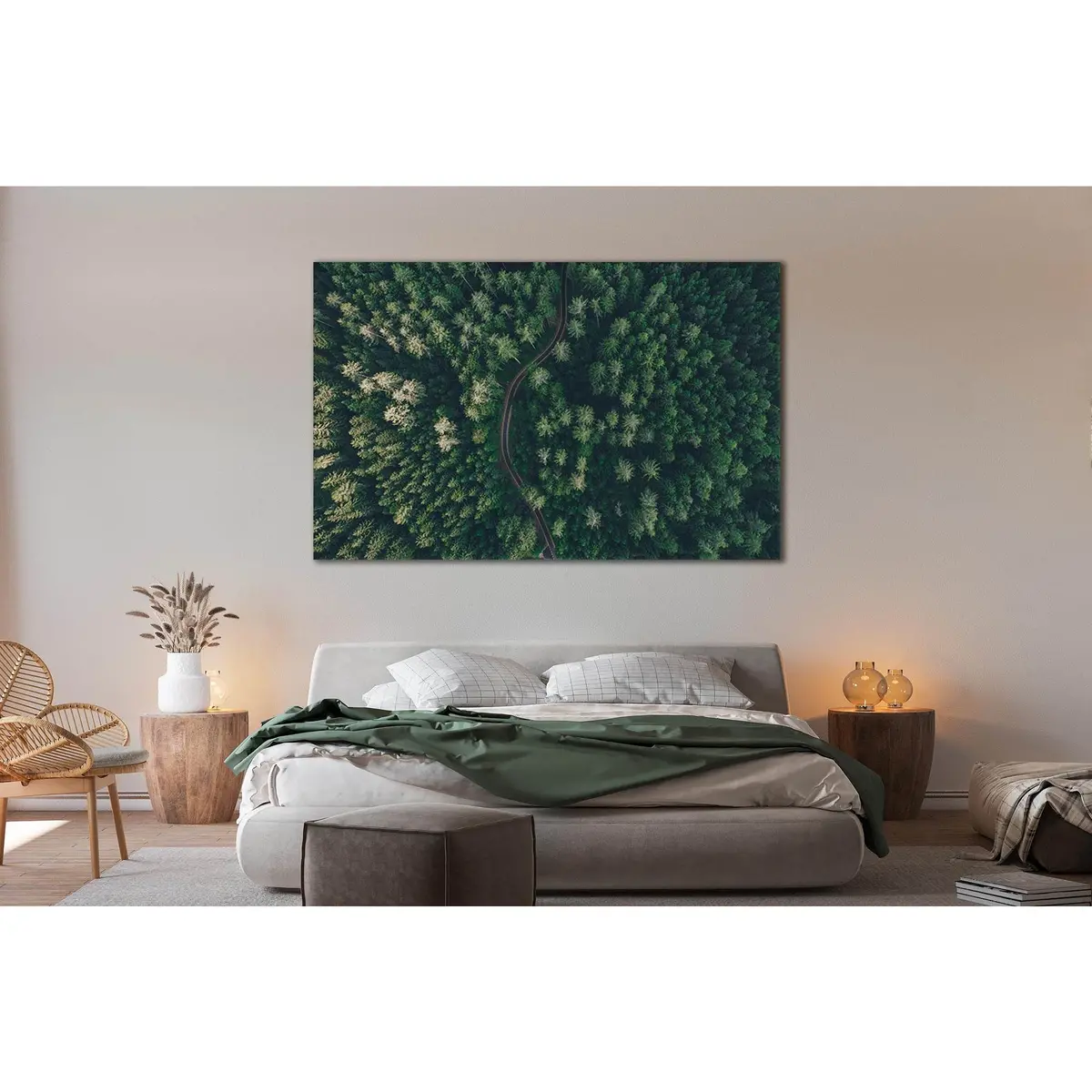Aerial View Road №Sl26 Ready To Hang Canvas Print 1