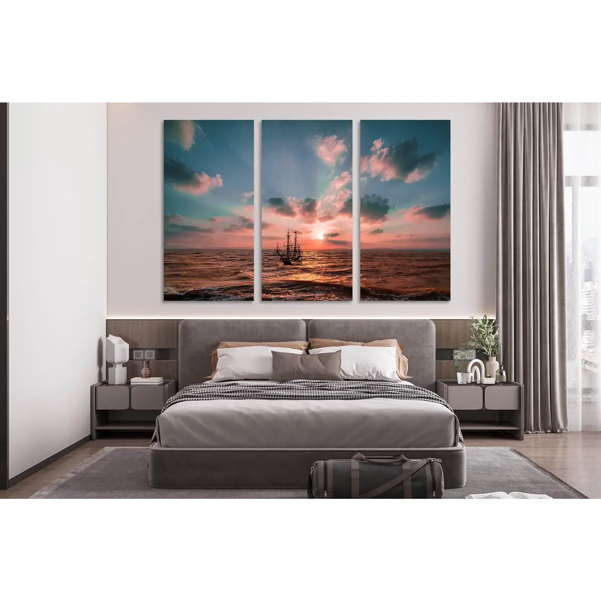 Aesthetic Sea №D1213 Ready To Hang Canvas Print 5