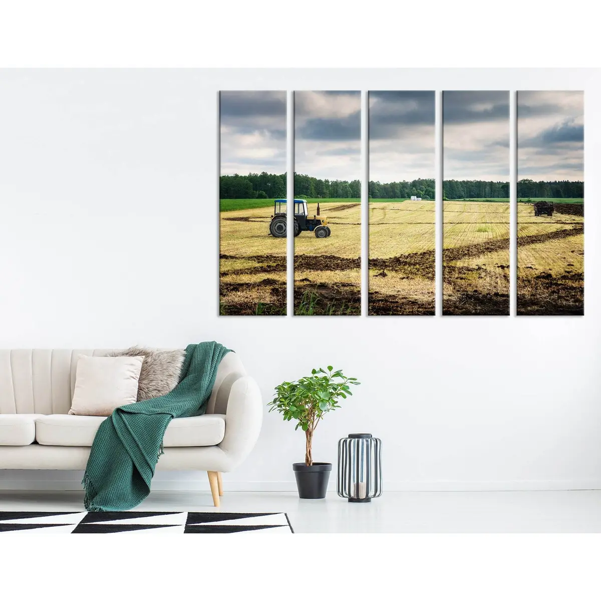 Polish Farm Scene Canvas Art – Rustic Agricultural Wall Decor - Image 3