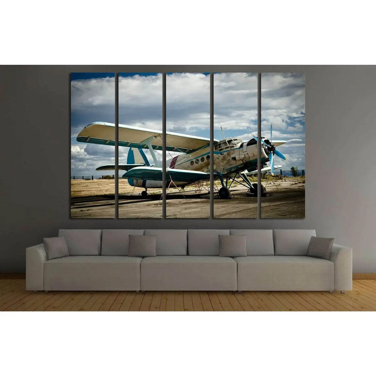 Vintage Aircraft No. 142 Canvas Wall Art – Premium Ready-to-Hang Print - Image 3