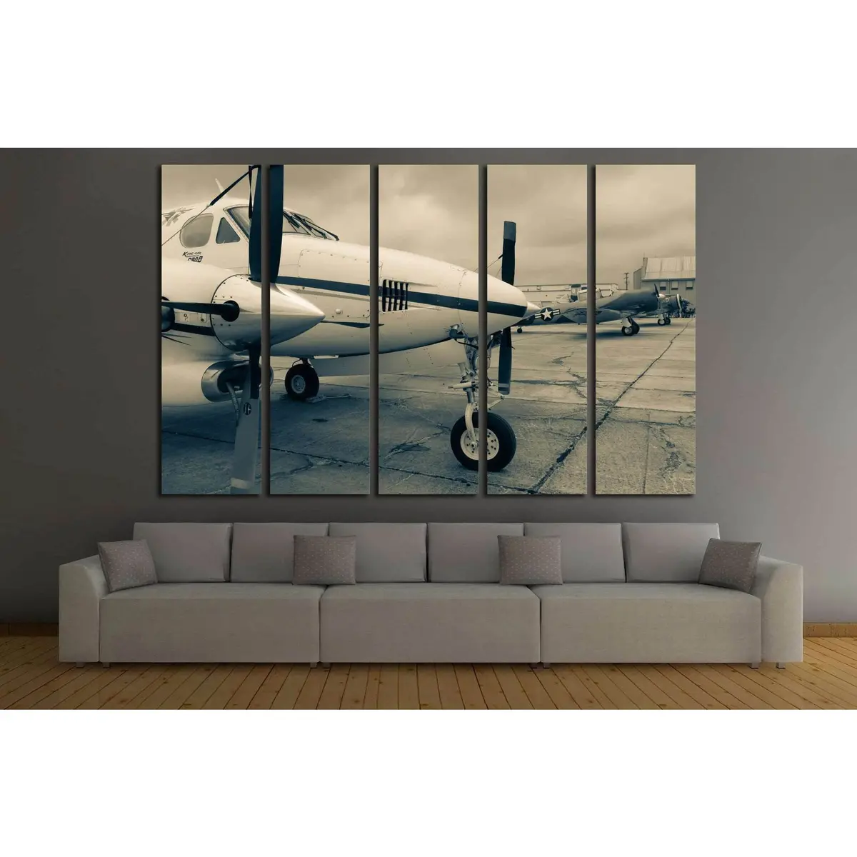 Vintage Aircraft No. 147 Canvas Wall Art – Premium Ready-to-Hang Print - Image 3
