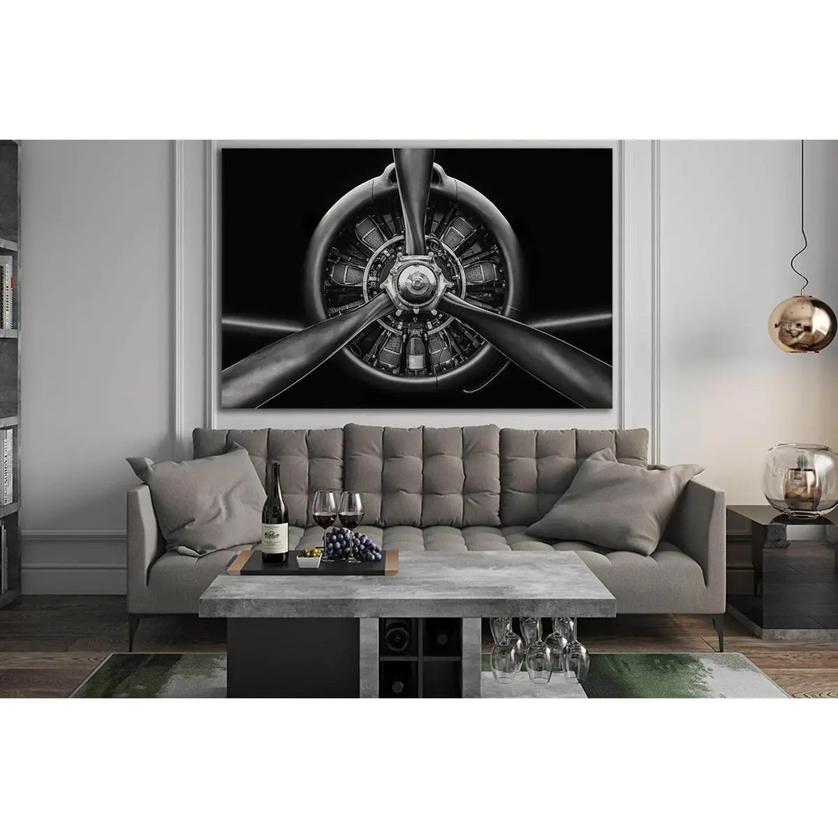 Aircraft Radial Engine №Sl755 Ready To Hang Canvas Print 1