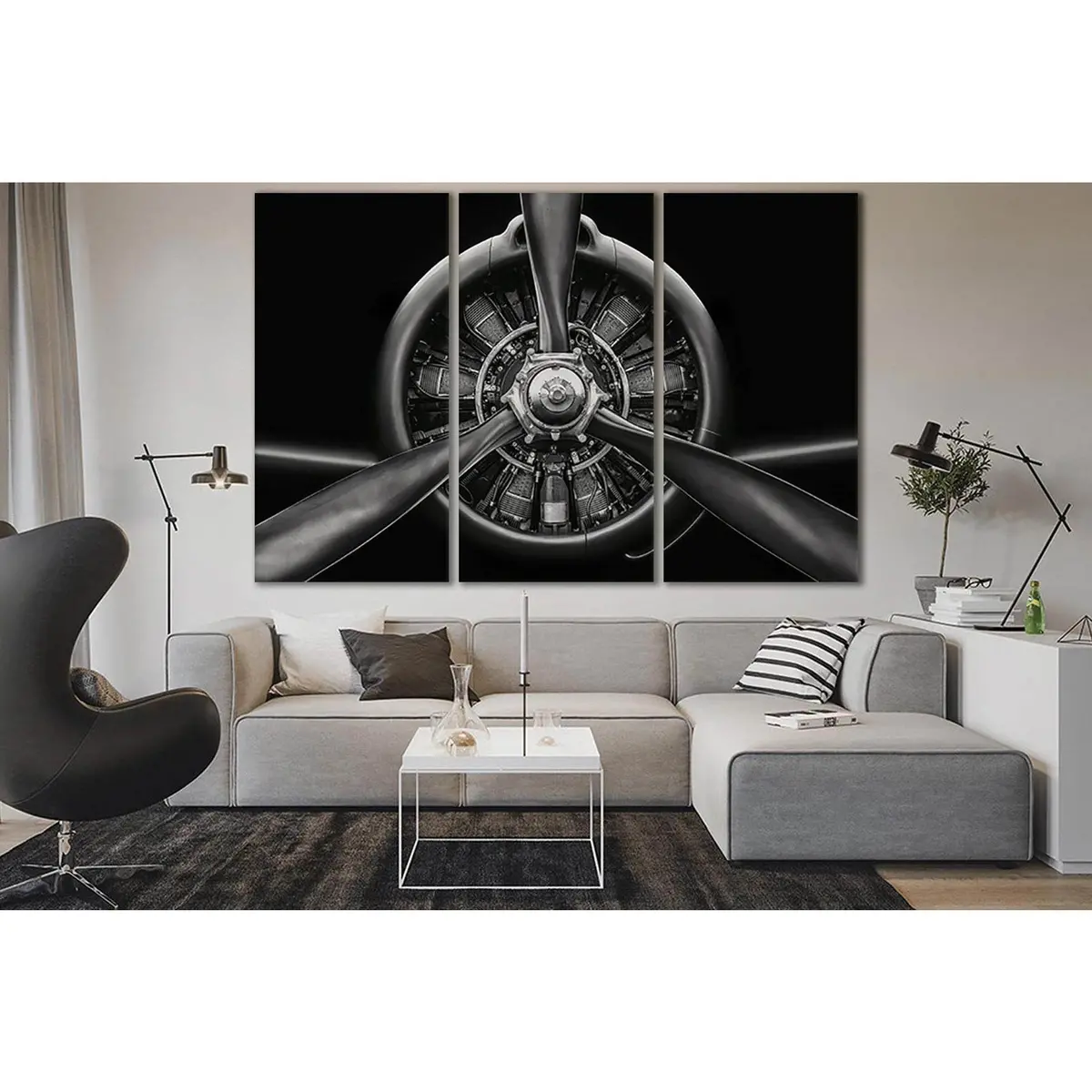 Aircraft Radial Engine №Sl755 Ready To Hang Canvas Print 5