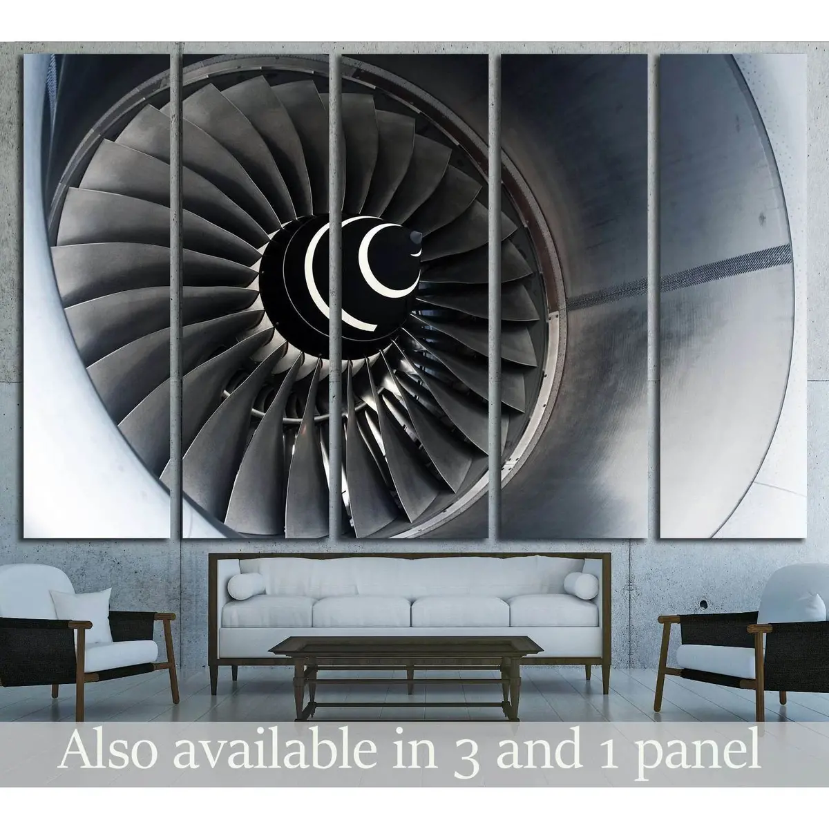 Aircraft Turbofan Engine #1615 Canvas Wall Art – Ready to Hang