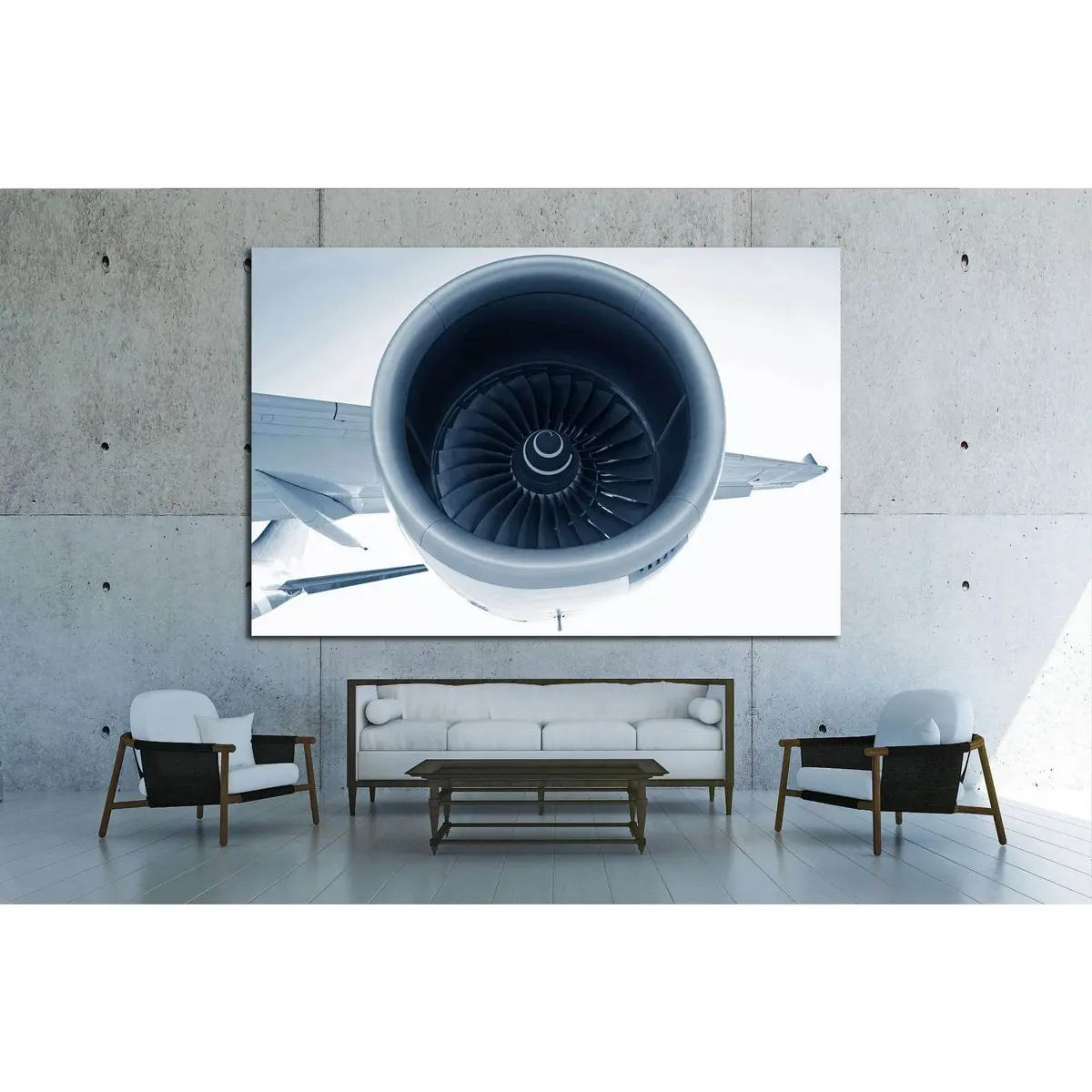 Aircraft Turbofan Jet Engine №1616 Ready To Hang Canvas Print 2