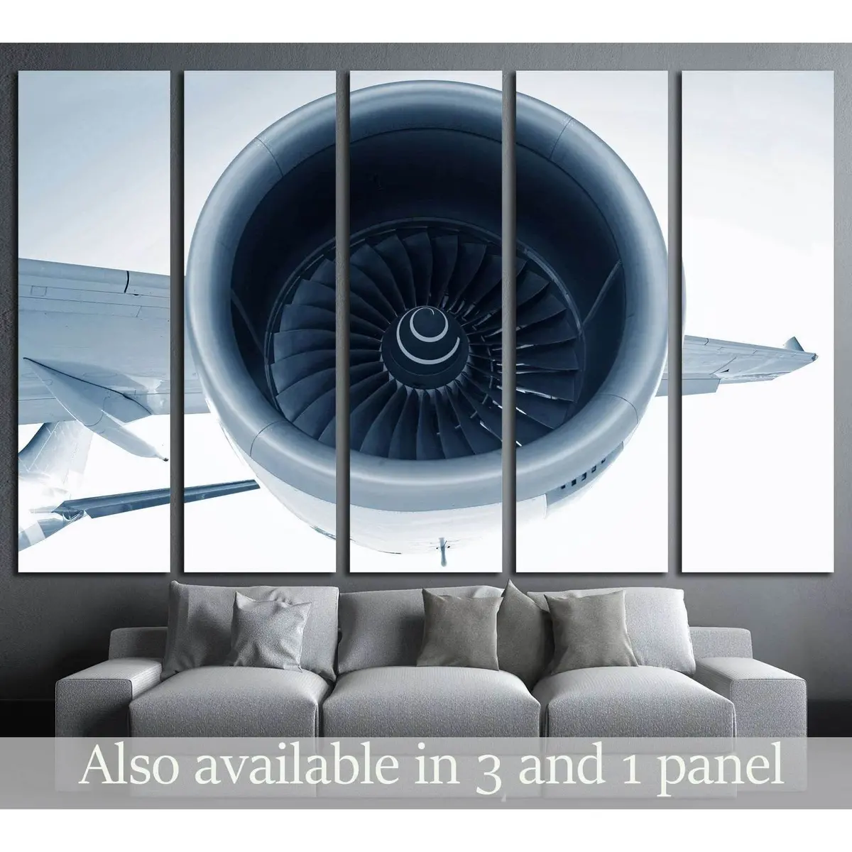 Ready-to-Hang Turbofan Jet Engine Canvas Print #1616