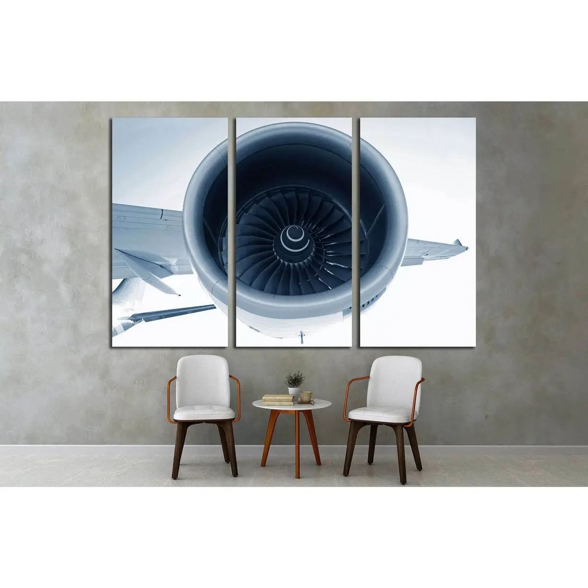 Aircraft Turbofan Jet Engine №1616 Ready To Hang Canvas Print 5