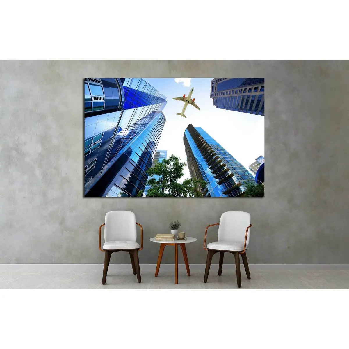 Airplane Flying Over Atlanta, Georgia, Usa №1644 Ready To Hang Canvas Print 3