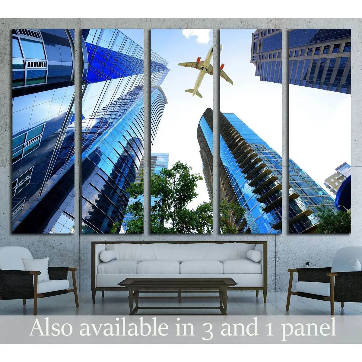 Ready-to-Hang Canvas Art: Airplane Soaring Above Atlanta, Georgia