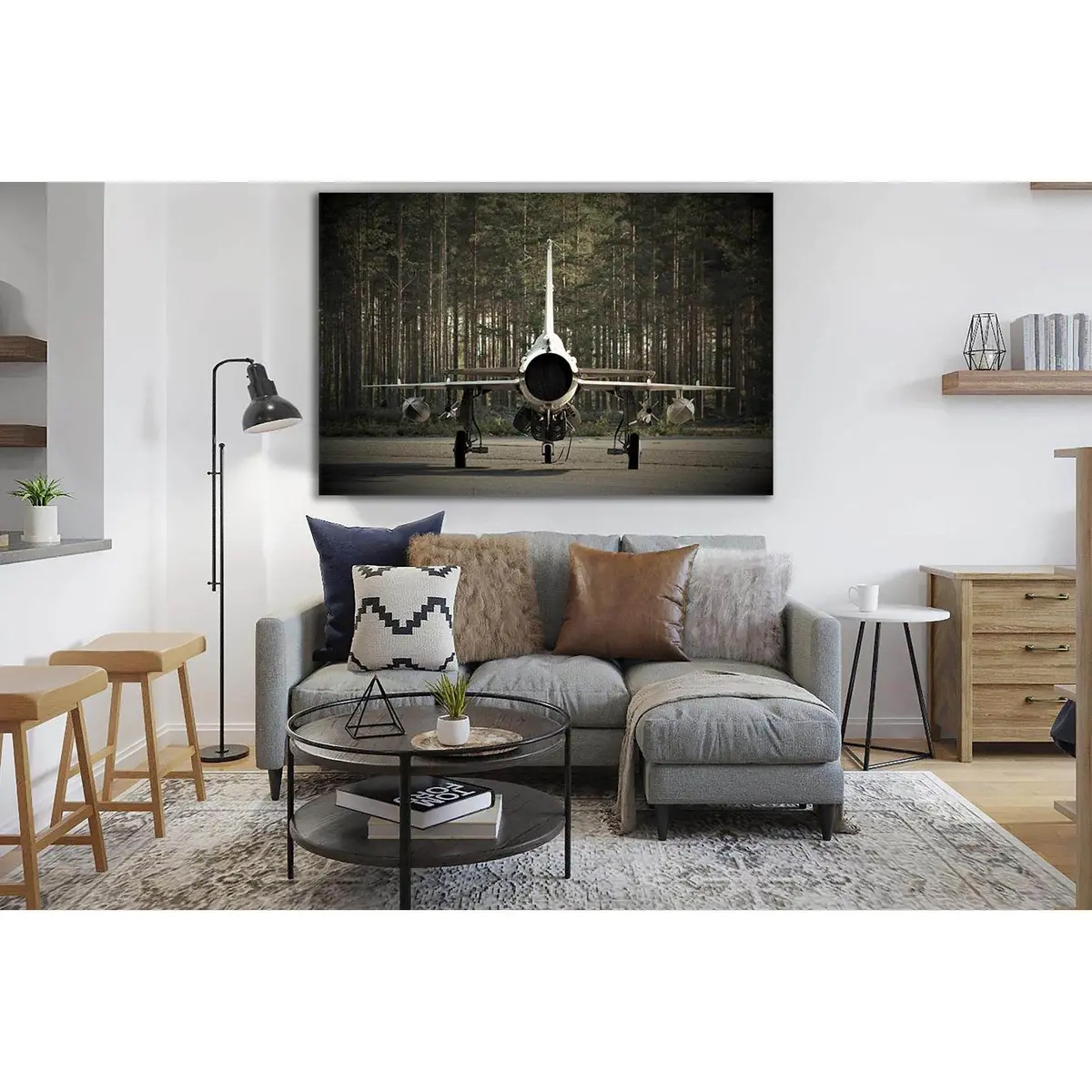 Airplane On The Road №Sl766 Ready To Hang Canvas Print 1