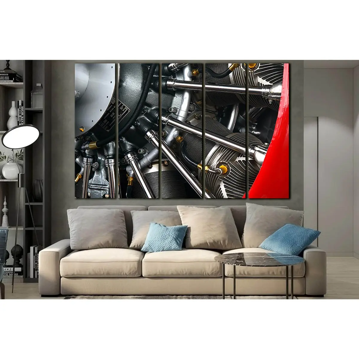 Vintage Radial Aircraft Engine Canvas Wall Art – Ready-to-Hang Print - Image 3