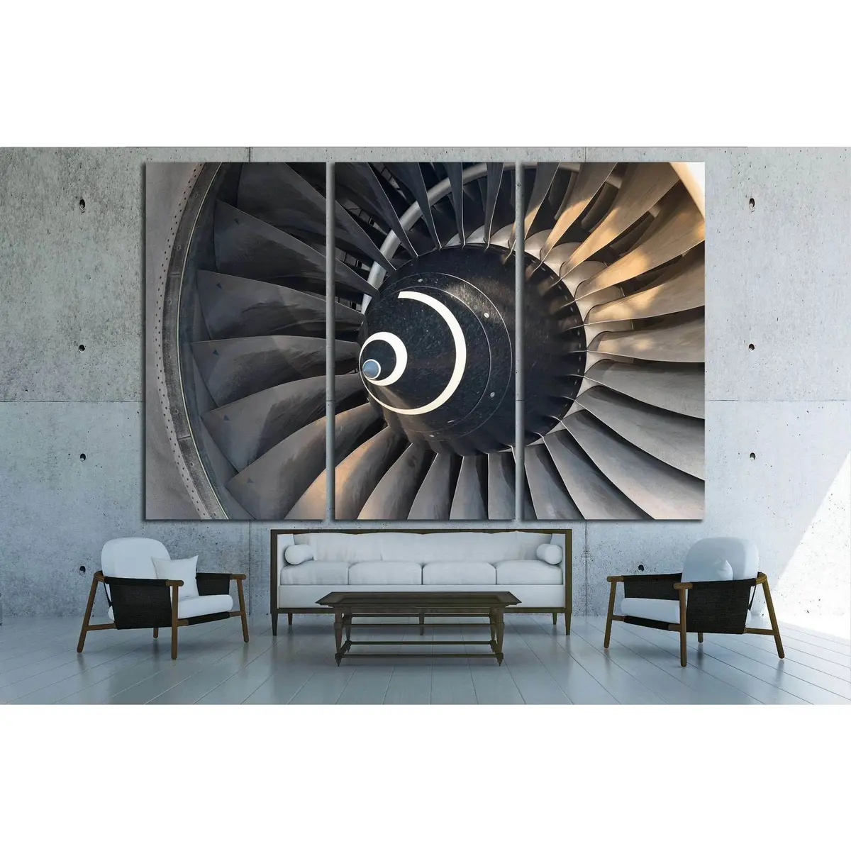 Airplane Turbine Detail №1614 Ready To Hang Canvas Print 5
