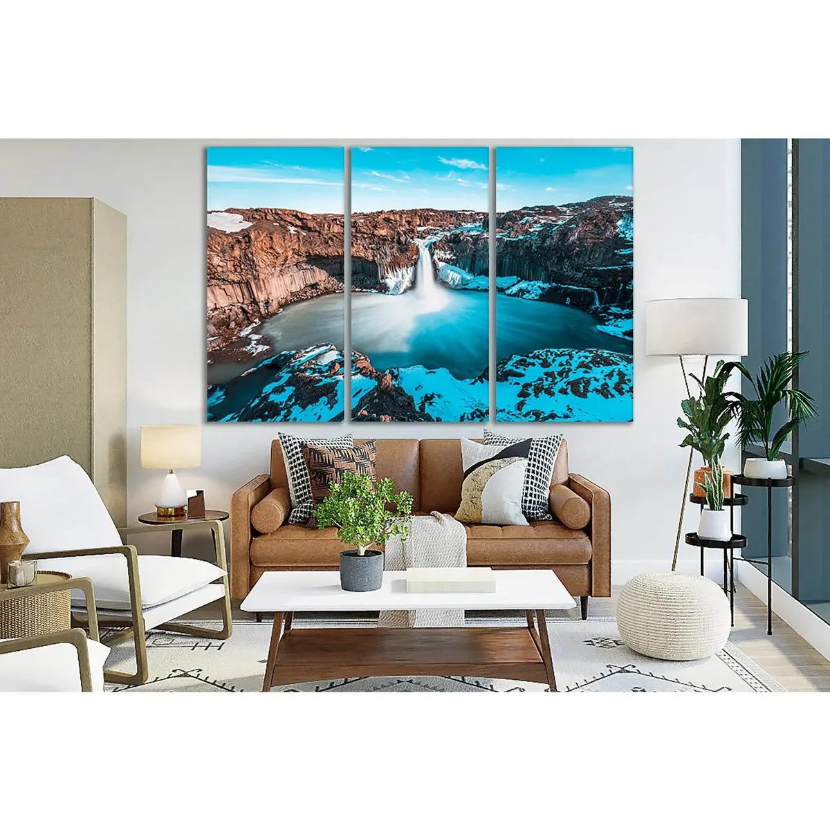Aldeyjarfoss Beautiful Waterfall In Iceland №Sl474 Ready To Hang Canvas Print 5