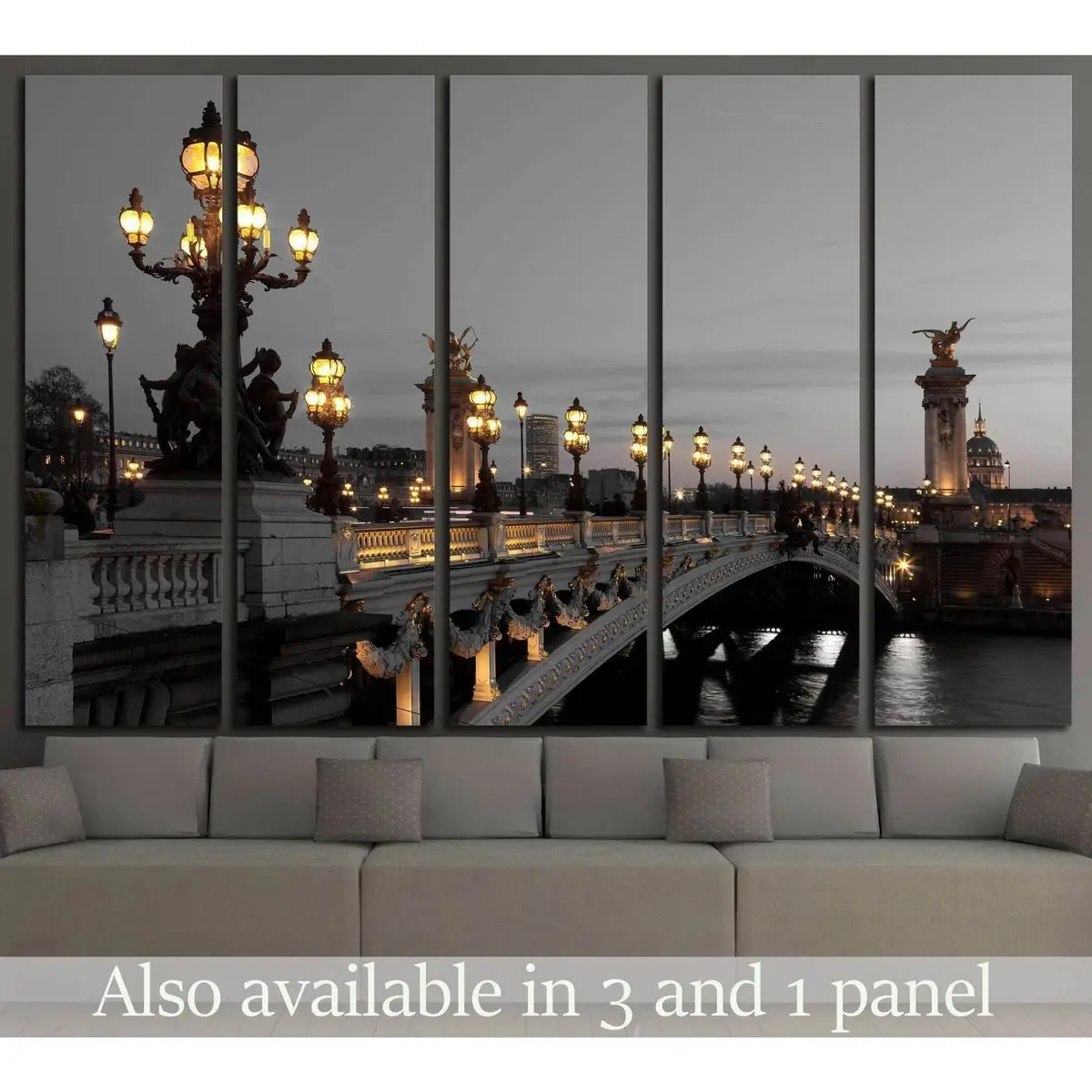 Alexander III Bridge Paris Canvas Wall Art – Ready-to-Hang Print #1159