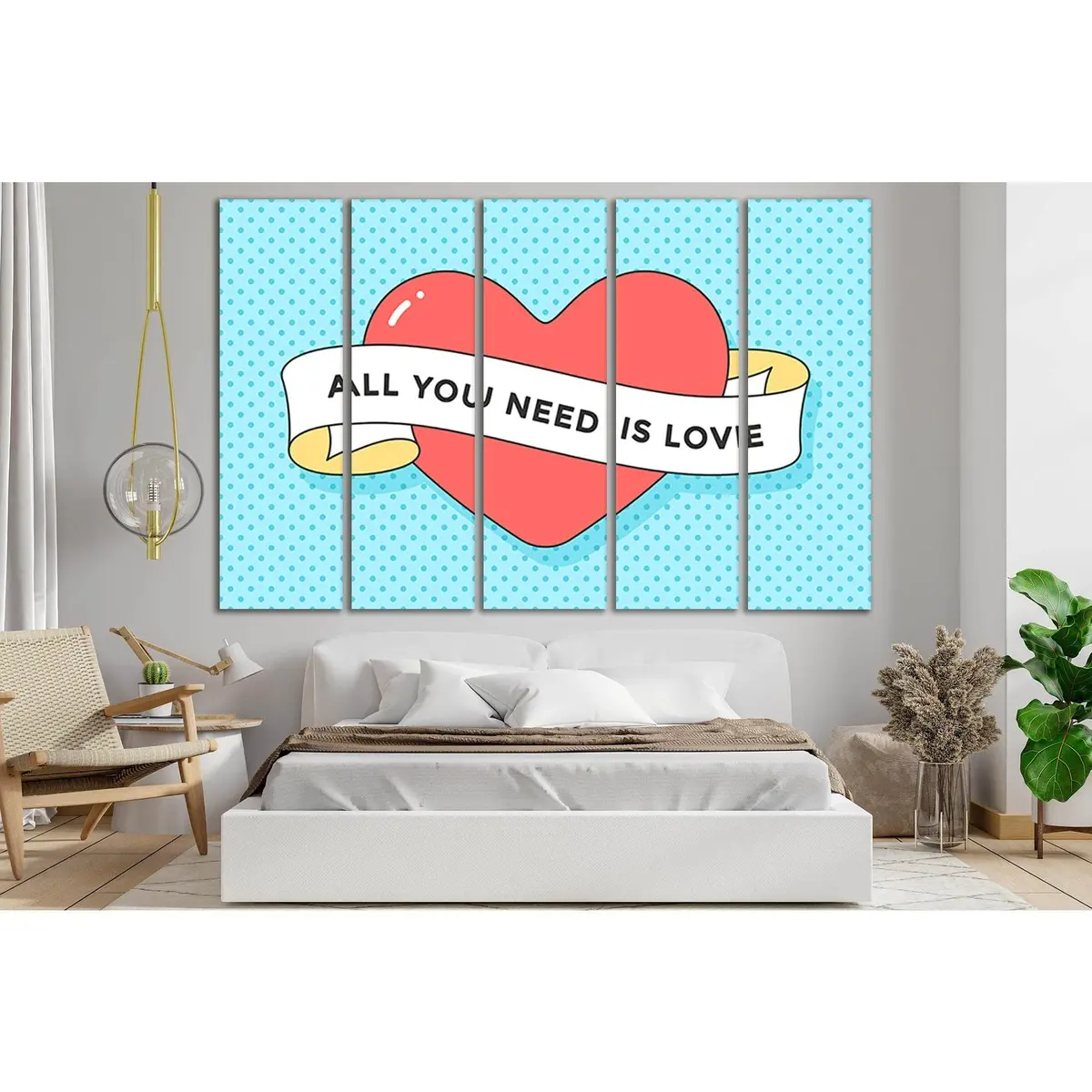 All You Need Is Love Pop Art Canvas Wall Decor – Ready-to-Hang Print SL550 - Image 3