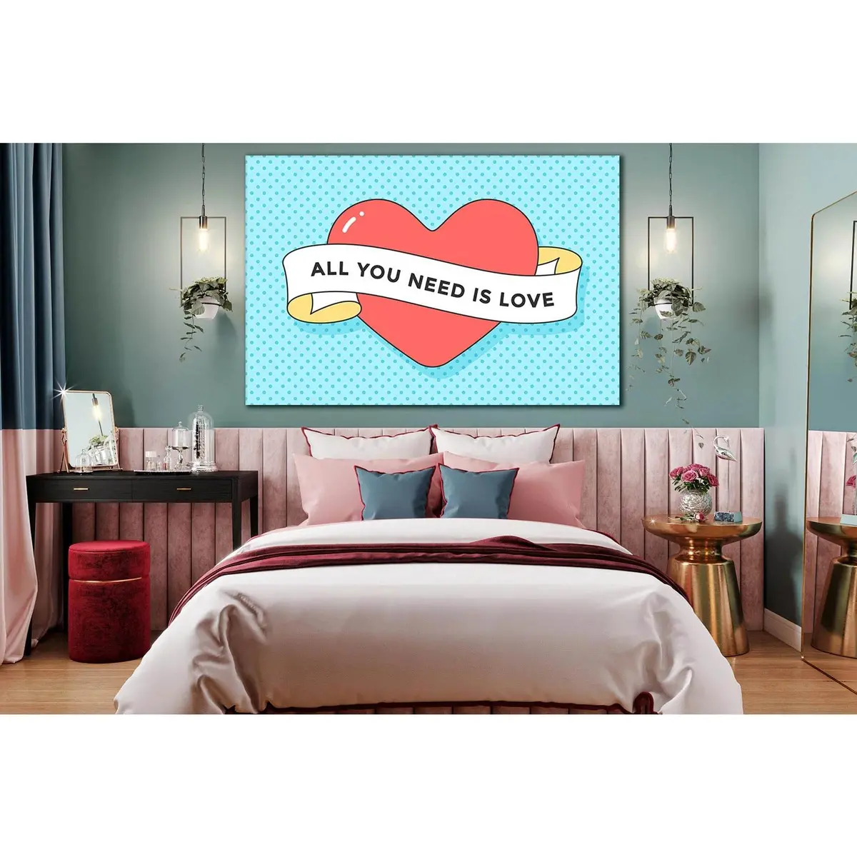 All You Need Is Love Pop Art №Sl550 Ready To Hang Canvas Print 1