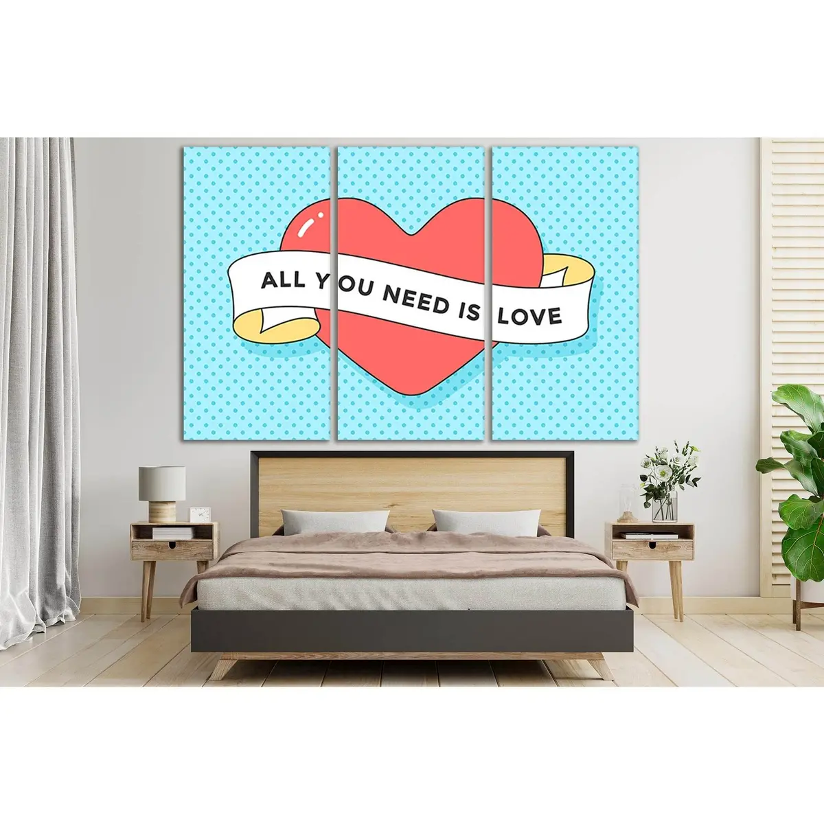 All You Need Is Love Pop Art №Sl550 Ready To Hang Canvas Print 5