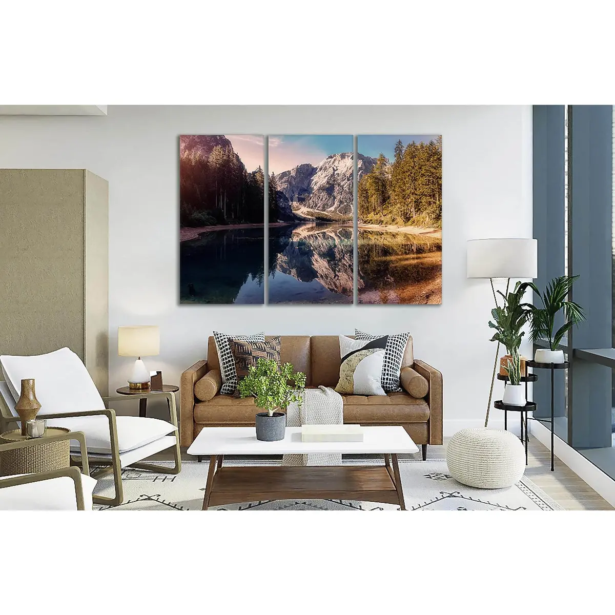 Alps Famous Braies Lake №Sl06 Ready To Hang Canvas Print 5