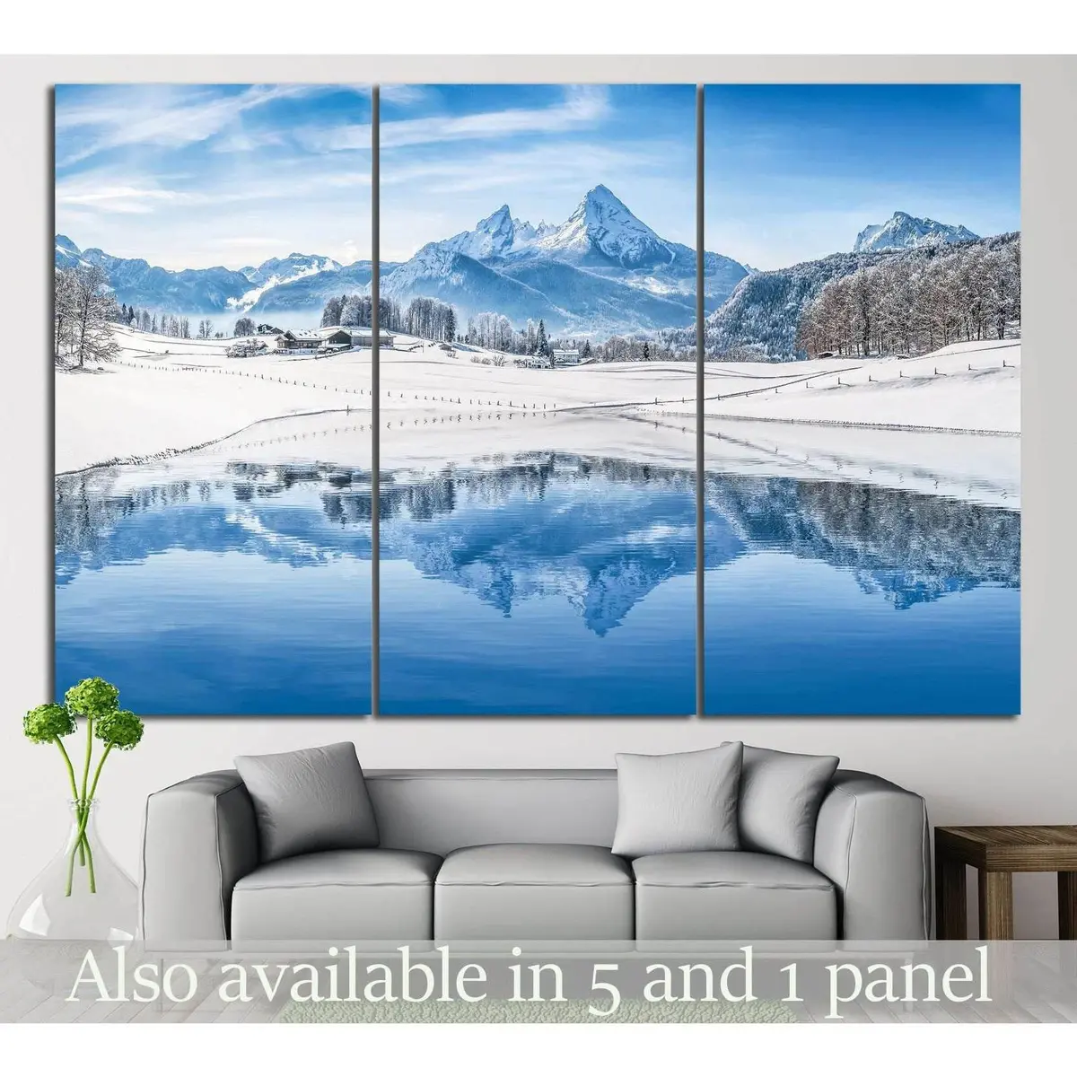 Alps With Snowy Mountain №23 Ready To Hang Canvas Print 5