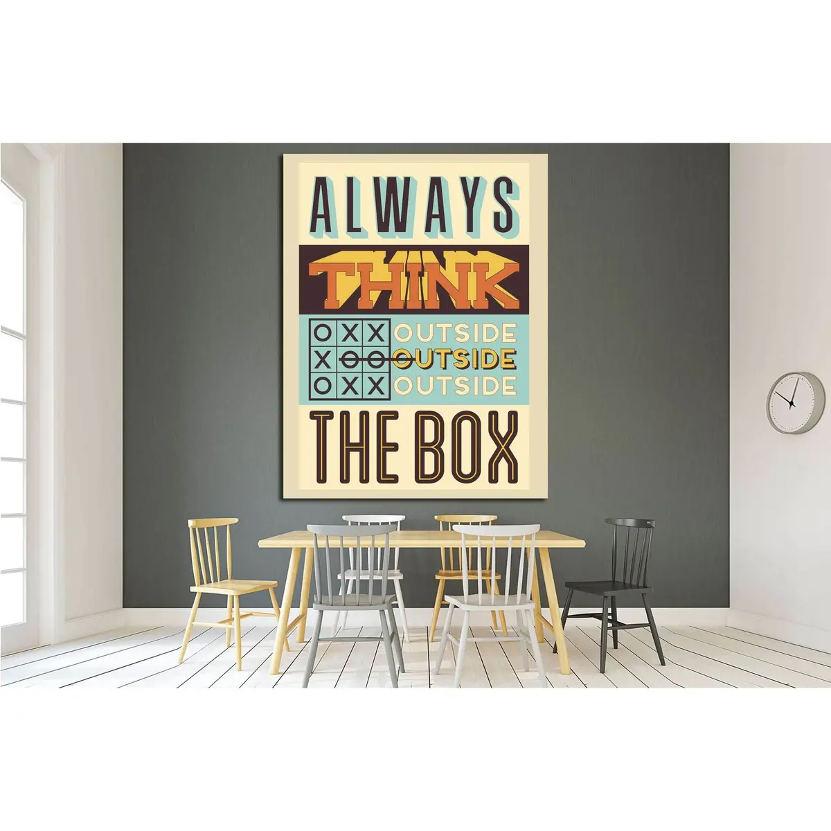Always Think №4546 Ready To Hang Canvas Print 3