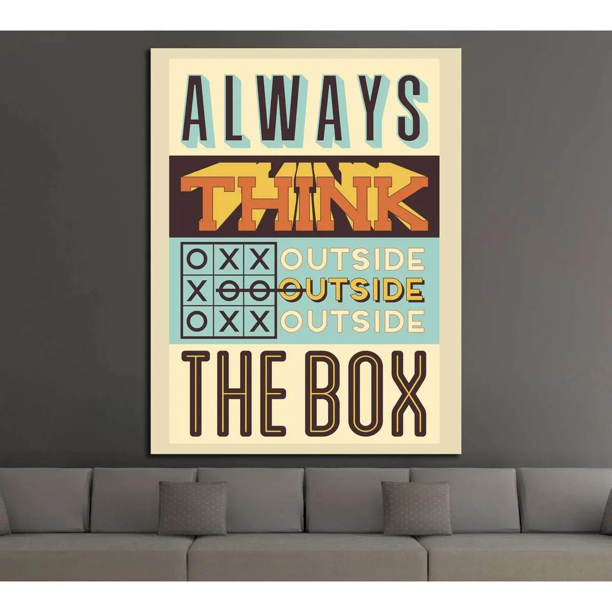 Always Think №4546 Ready To Hang Canvas Print 1