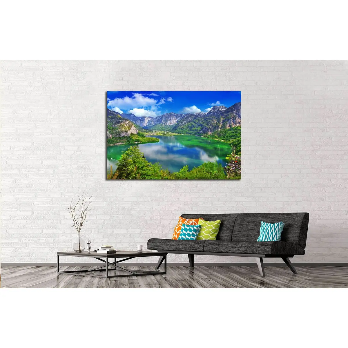 Amazing Alpine Lakes, Hallstatt, Austria №2696 Ready To Hang Canvas Print 3