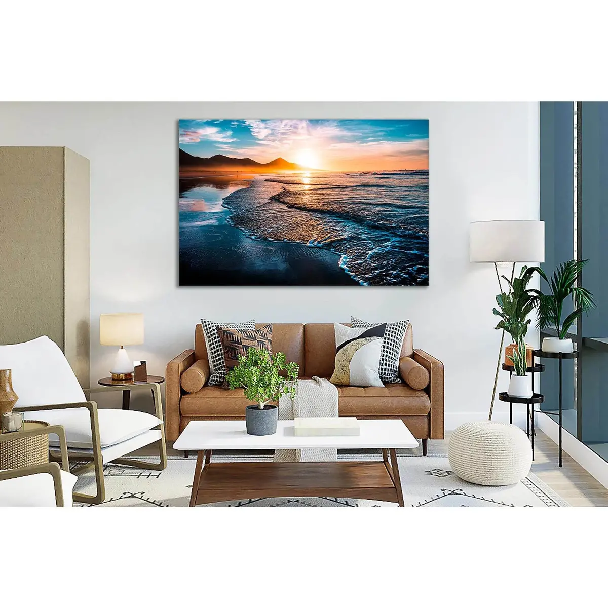 Amazing Beach Sunset №Sl48 Ready To Hang Canvas Print 1