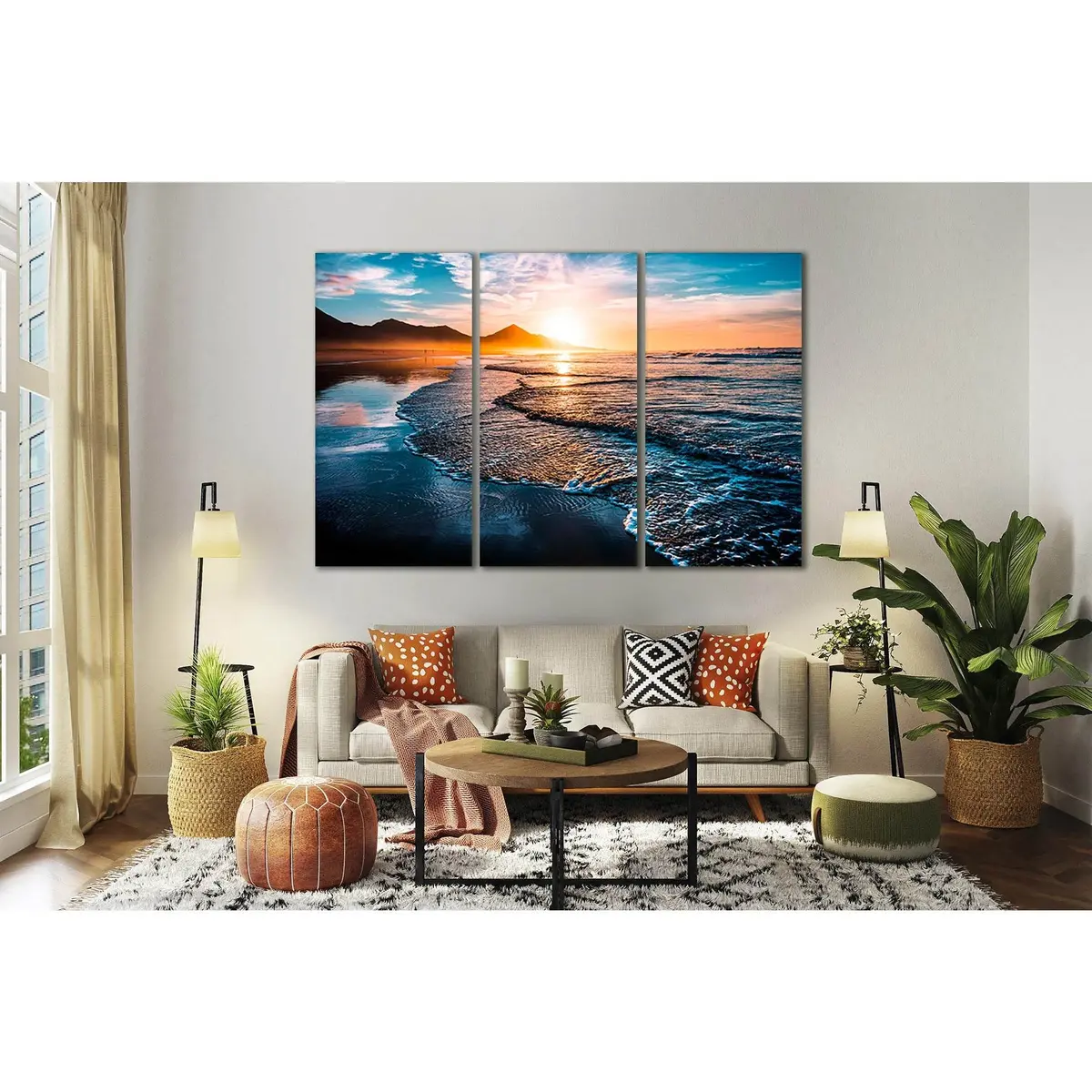Amazing Beach Sunset №Sl48 Ready To Hang Canvas Print 5
