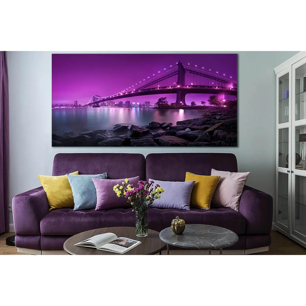 Amazing Manhattan Bridge №Sl1086 Ready To Hang Canvas Print 1