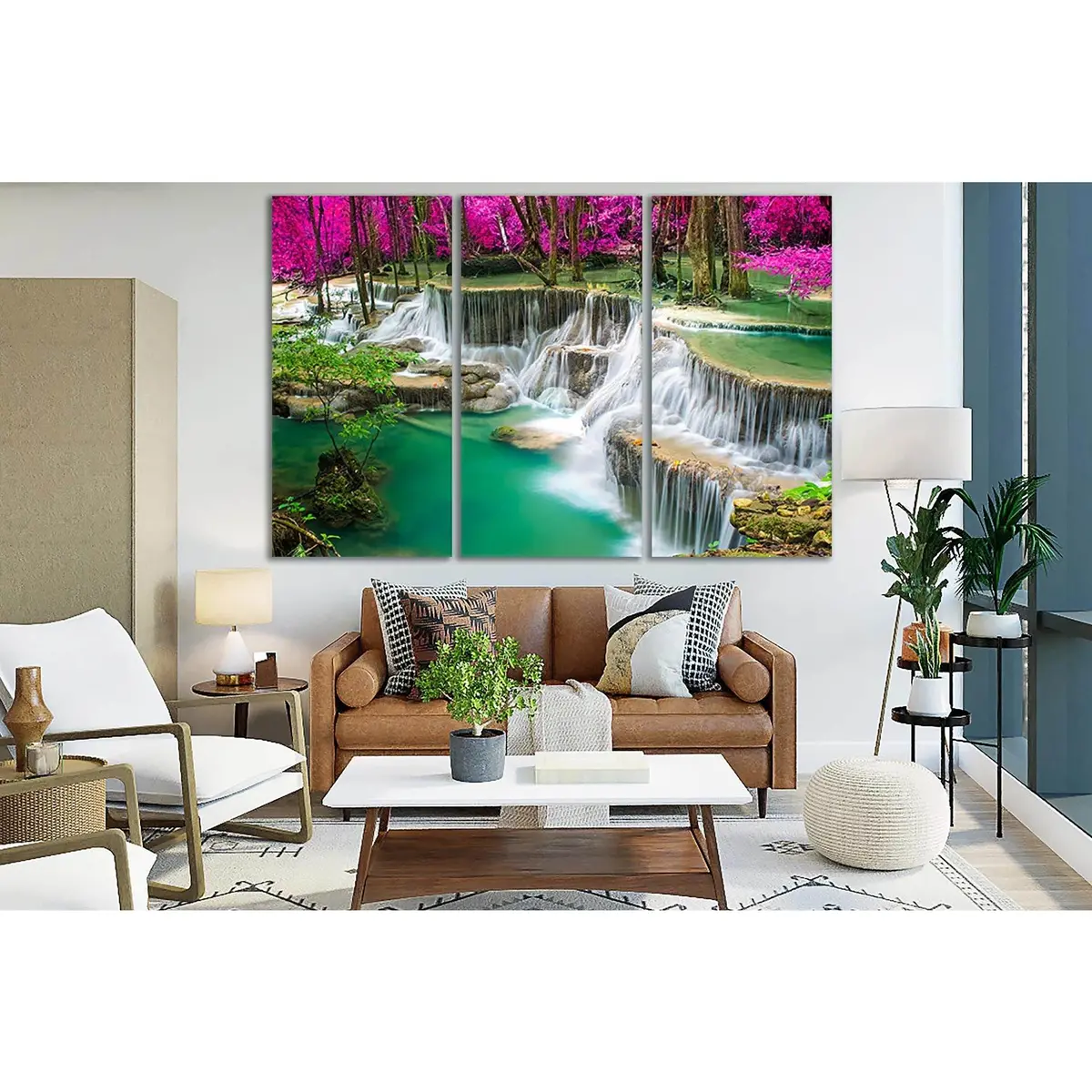 Amazing Waterfall In Colorful Autumn Forest №Sl483 Ready To Hang Canvas Print 5
