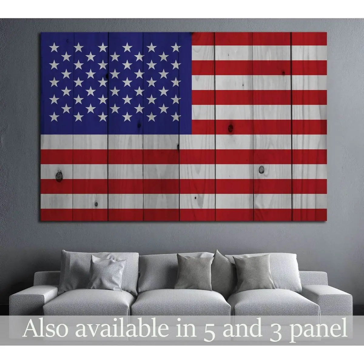 American Flag №670 Ready To Hang Canvas Print 1